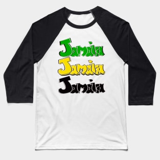 Jamaica Flag colors colours National Pride Reggae Jamaican Baseball T-Shirt